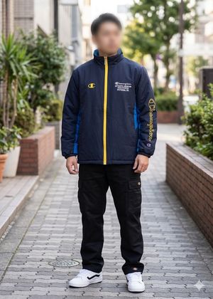 Jacket Zipper Champion Athleticwear Navy Blue Style