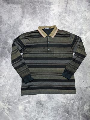 Baju Longsleeve Golfwear Salur Vintage 90's | Size M Ke L