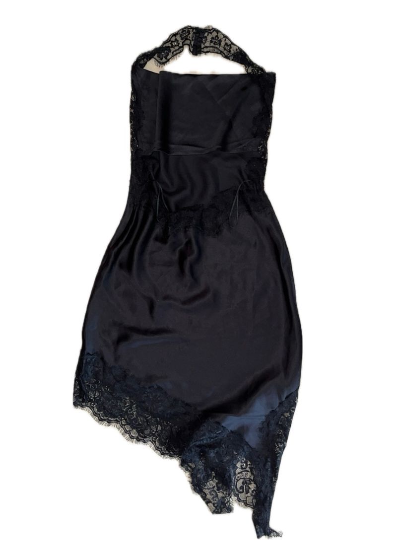 H&M Black Satin Halterneck, foto 2
