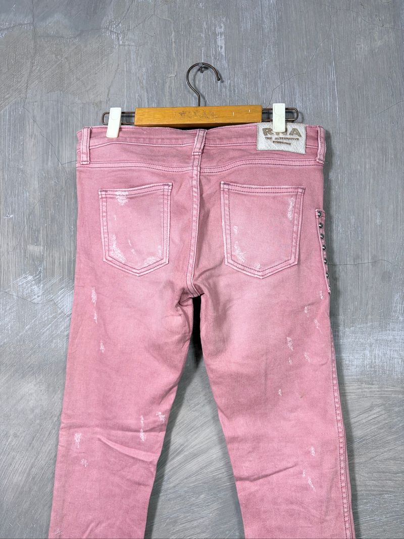Y2K Japanese RNA Skinny Distressed Denim - Preloved