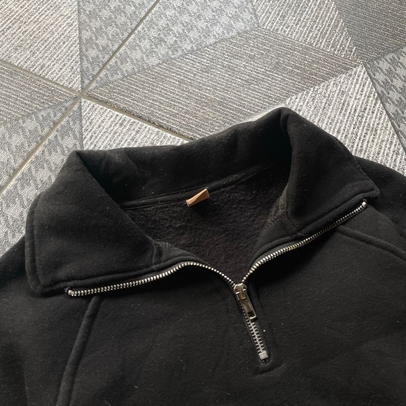 Quarter Half Zipper Black Cropped, foto 4