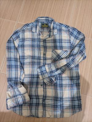 long-sleeve plaid flannel shirt