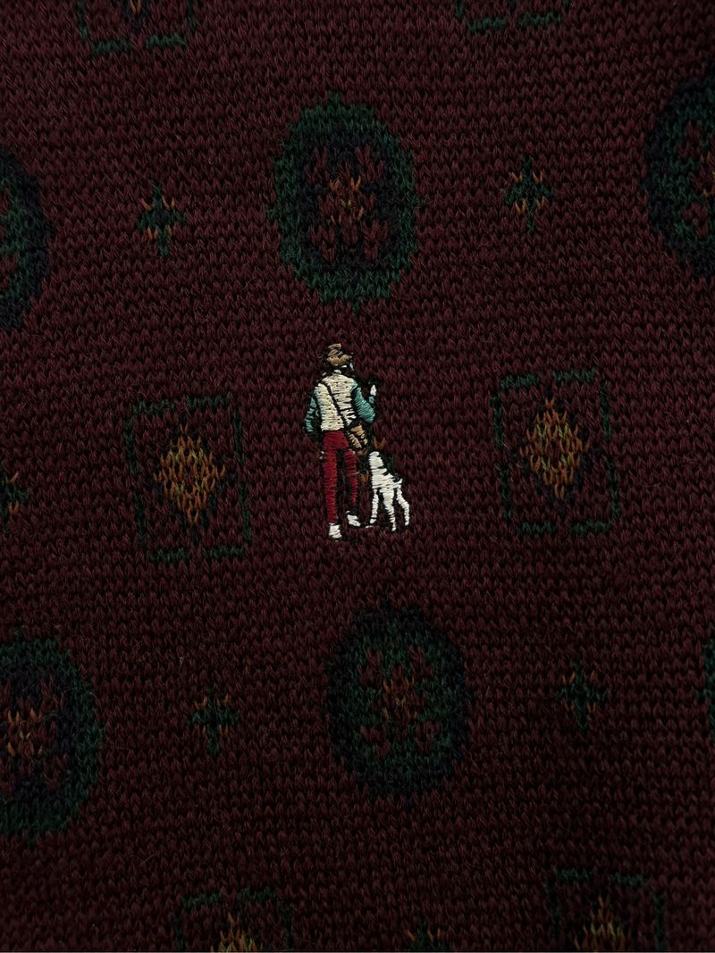 VINTAGE ROYAL PARK PATTERN MAROON KNITWEAR, foto 7