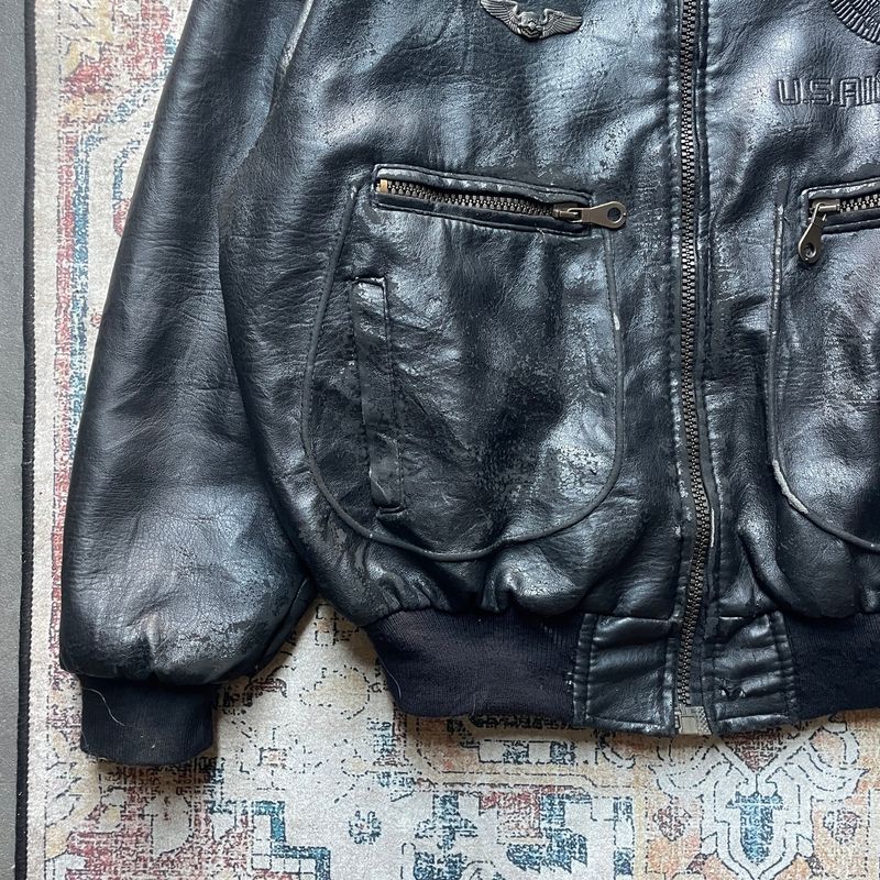 U.s.air.force faux leather jacket, foto 3
