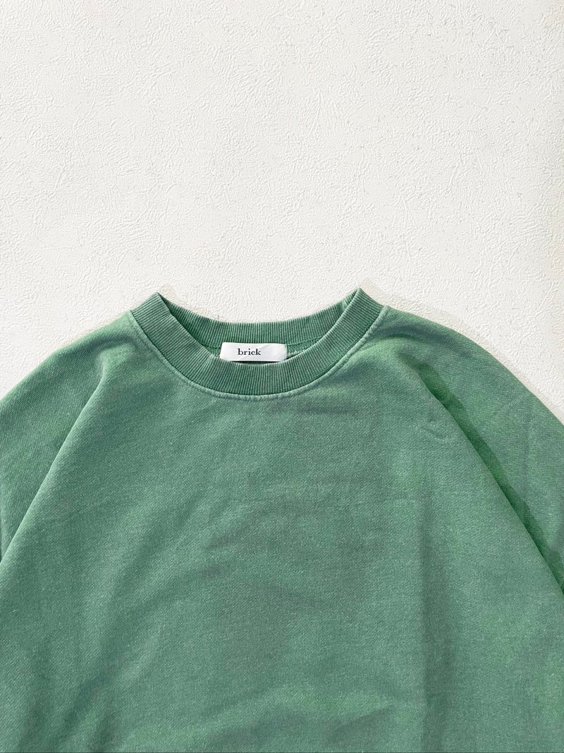 Crewneck Brick Woshing Green Backprint, foto 7