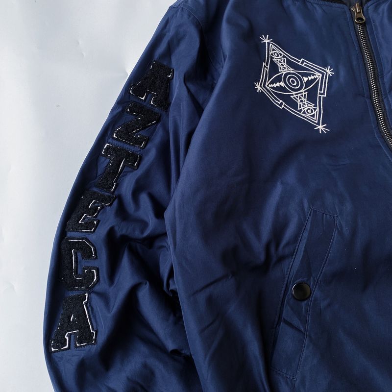 Casual Bomber jacket Pria navy, foto 6