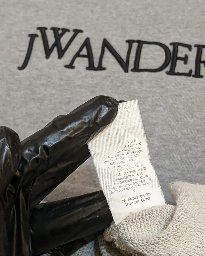 JW Anderson Embriodered Logo Sweatshirt Grey, foto 8