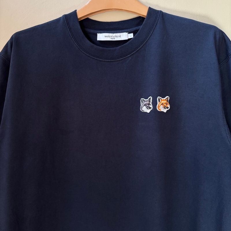 Maison Kitsune Paris Double Fox Patches Tee, foto 2