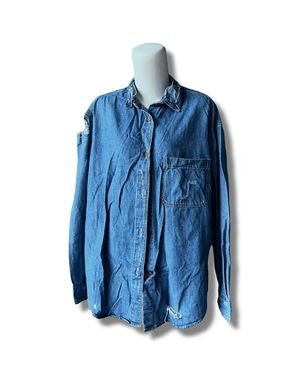 DISTRESSED DENIM SHIRT