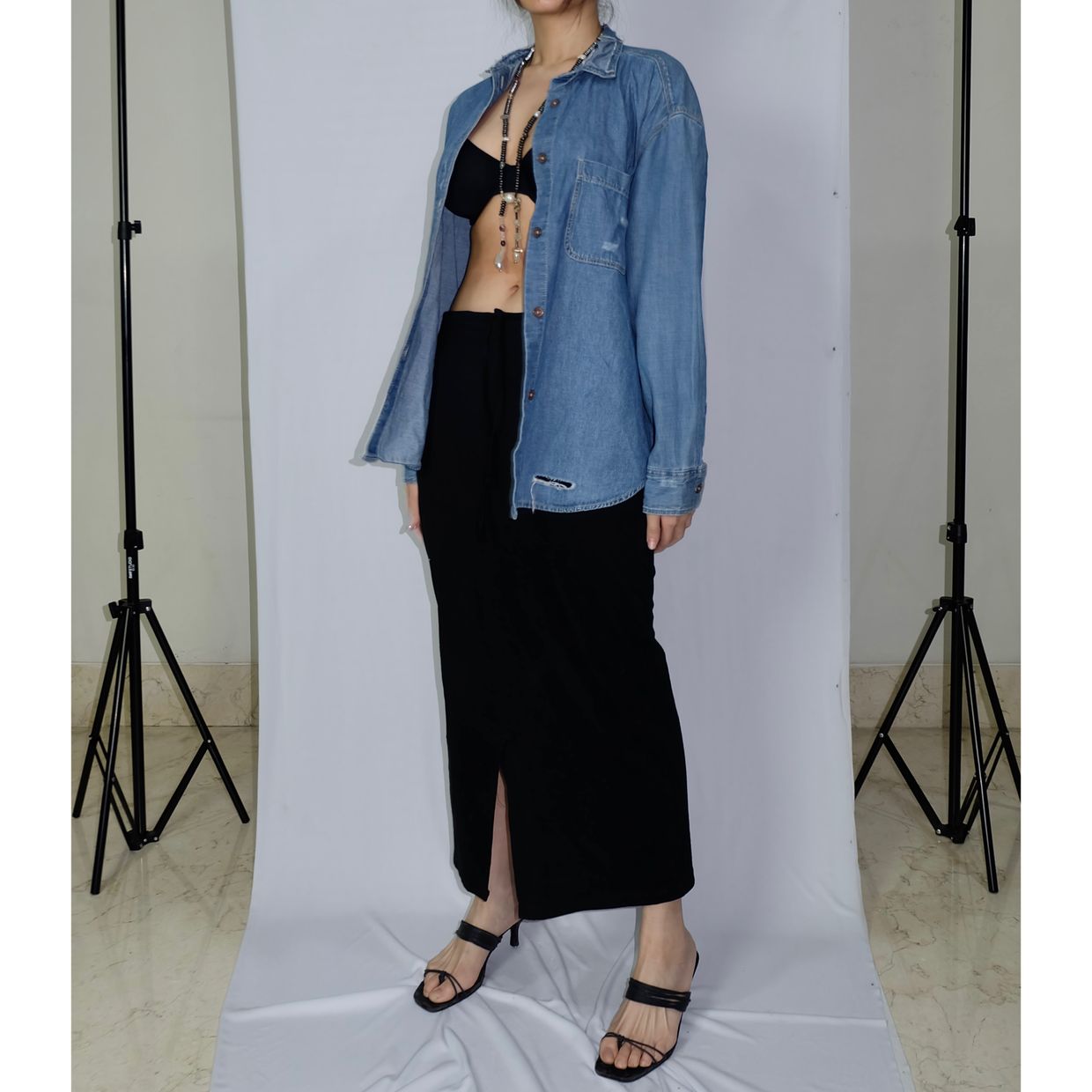 DISTRESSED DENIM SHIRT, foto 2