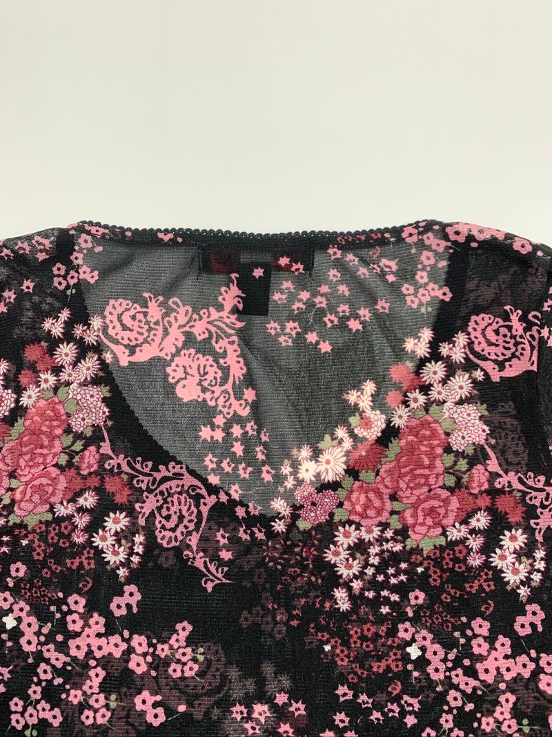 Y2k Jojo Jeans Mesh Top Flower Graphic, foto 7