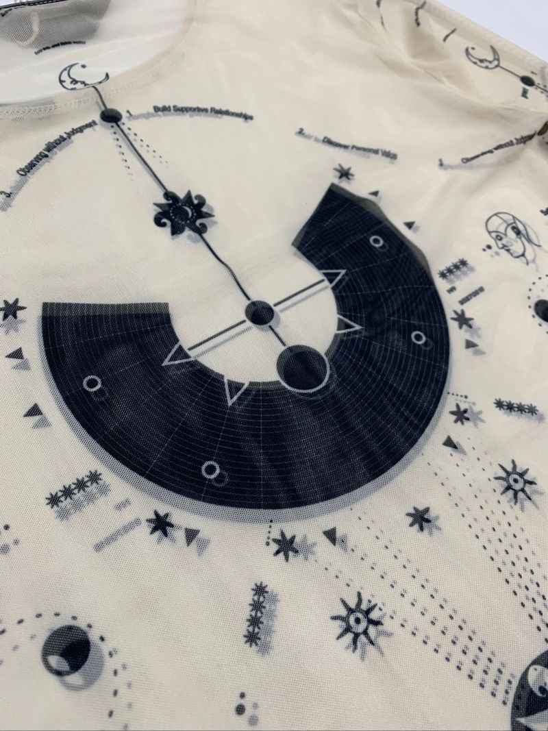 Y2k Initial Mesh Top Graphic Horoscope 00s, foto 9