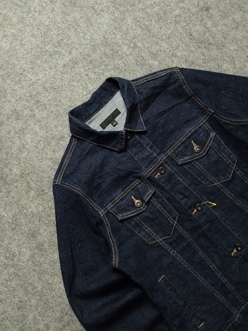 "Uniqlo" Trucker Denim Jacket Type 3 Dark Indigo, foto 3