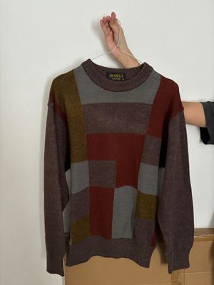 Cottagecore Grunge Sweater Pria burgundy brown
