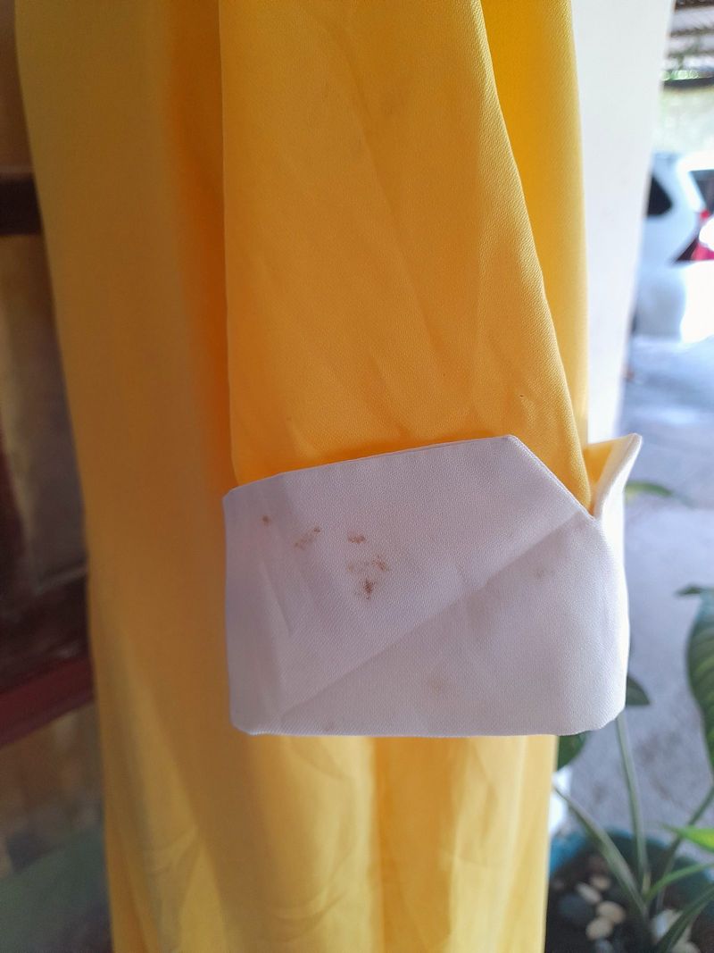 Mini dress kuning leher mutiara, foto 6