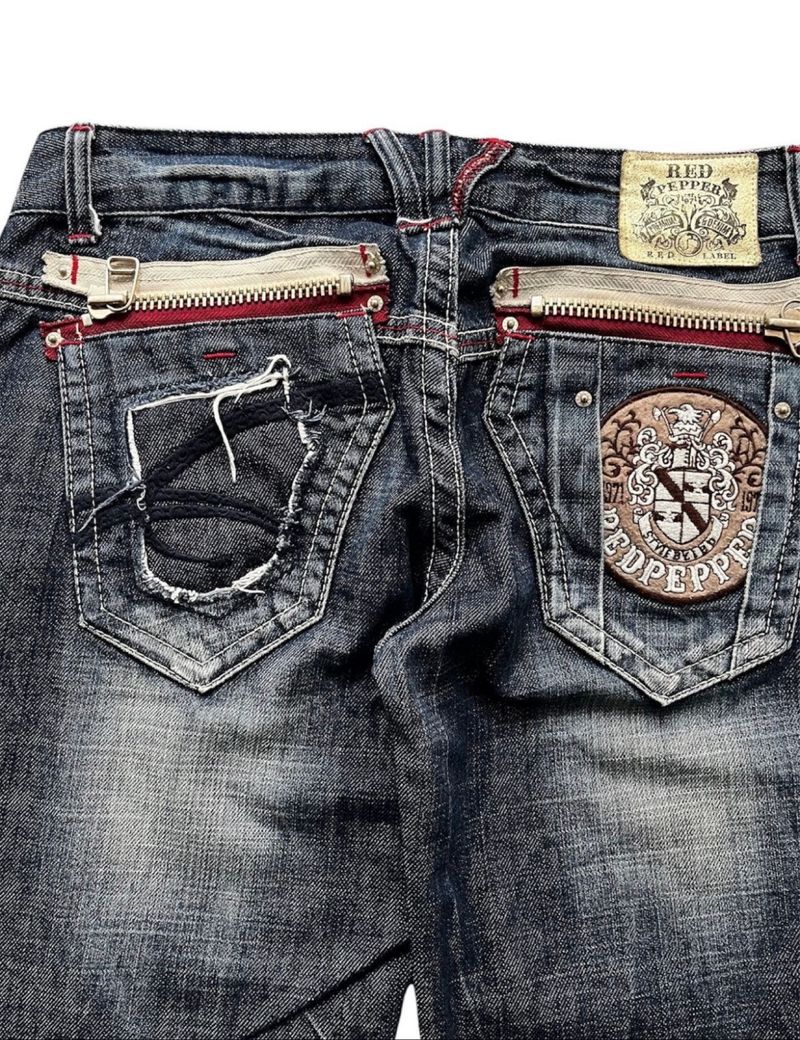 2000s Y2K Red Pepper Flared Bootcut Denim if six was nine, foto 7