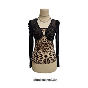 Grunge Coquette Blouse Wanita multicolor