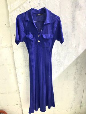 Executive Minimalist Casual Casual dress Wanita navy