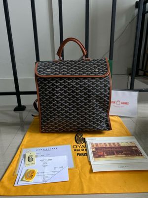 Nego Preloved Saint Léger Backpack Black Tan authentic