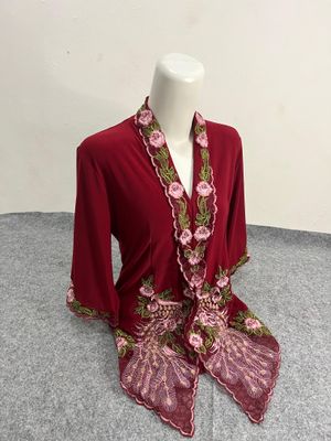 PL Kebaya encim bordir - warna merah hati - ready hanya 1