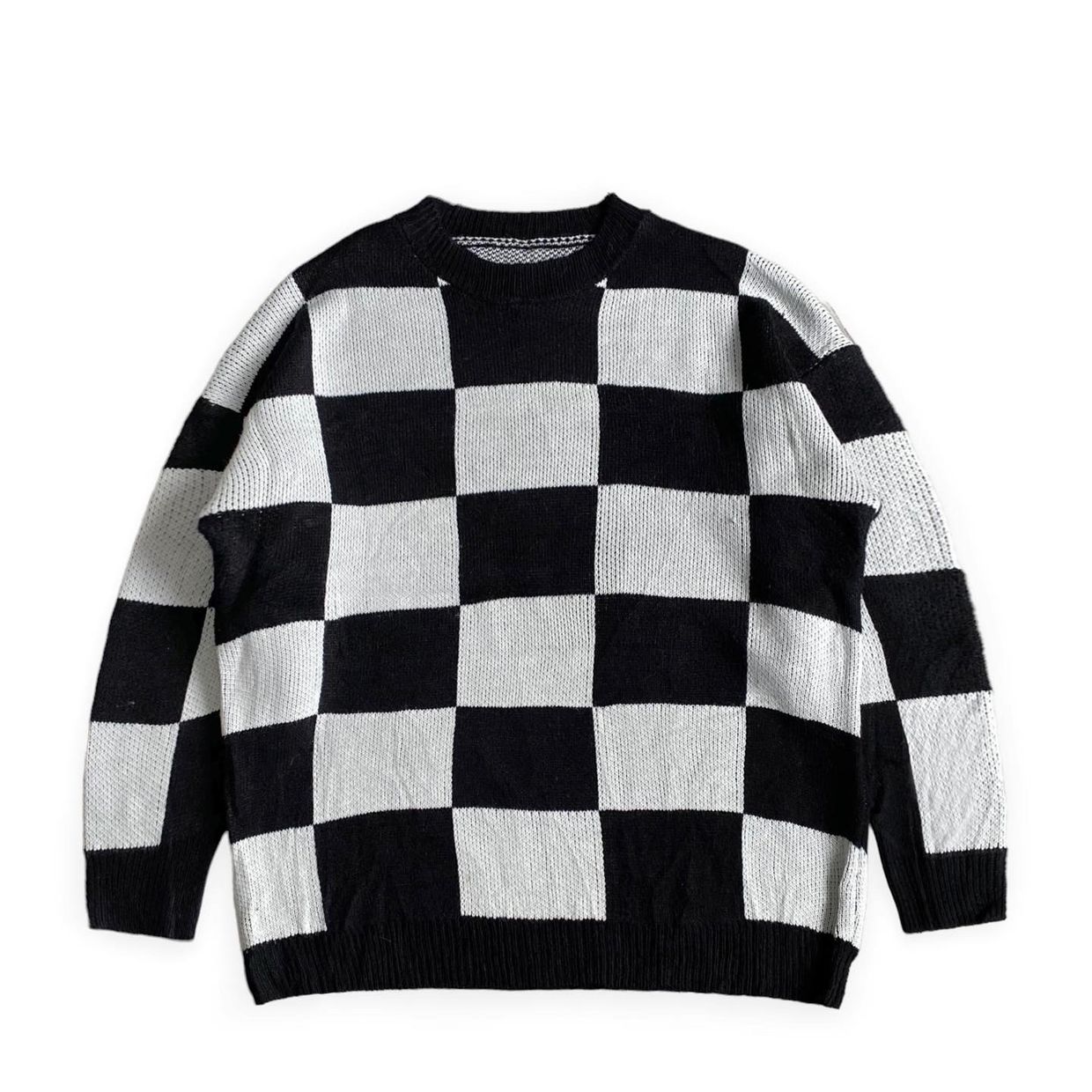 Y2K Casual Sweatshirt Pria white black