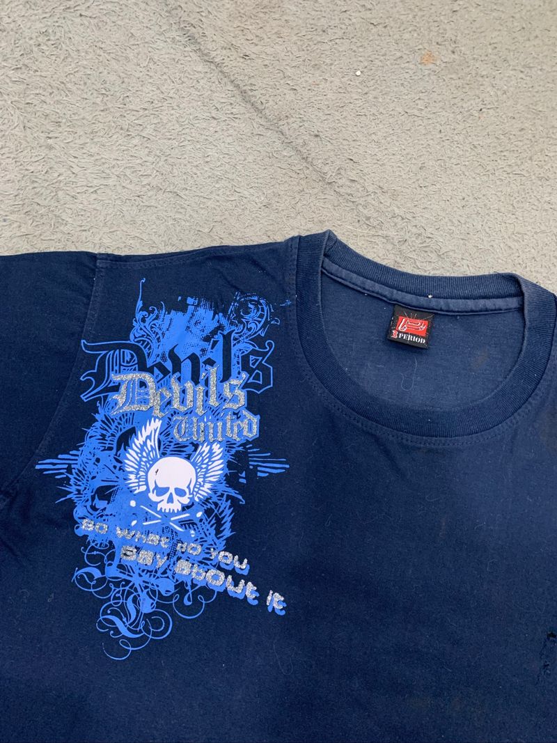 Y2k Tshirt Skull Devils, foto 3