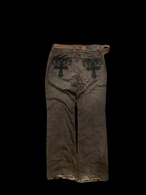 Grunge Emo Jeans Pria black gray