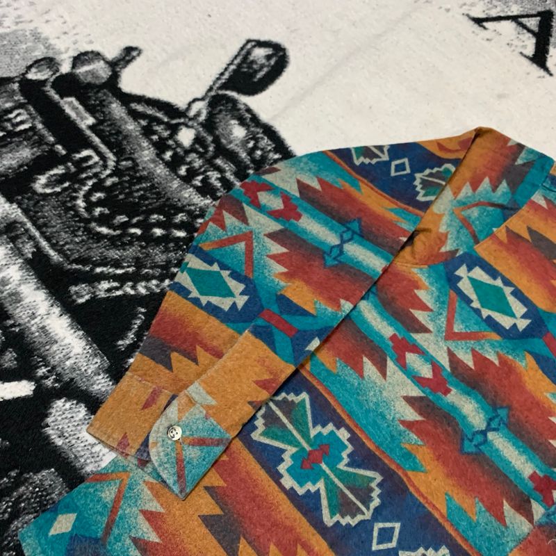 90’s Lev!’s Outdoor Alaska Wool Shirt Aztec Pattern, foto 4