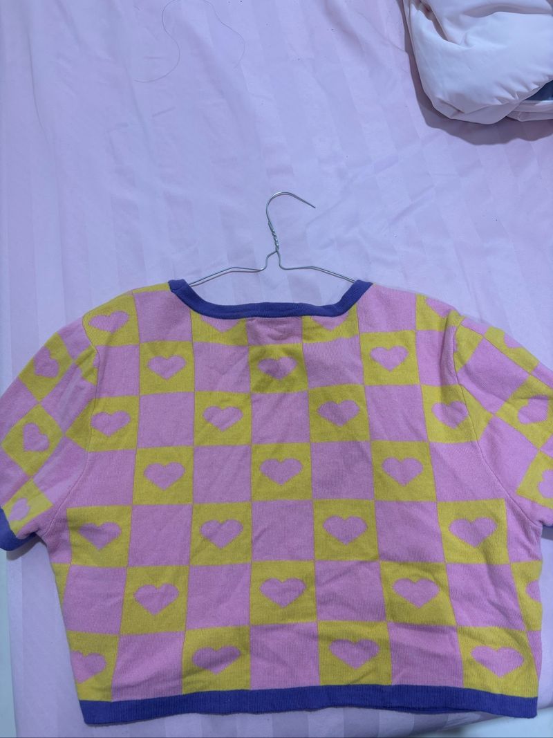 pink love crop top y2k, foto 2