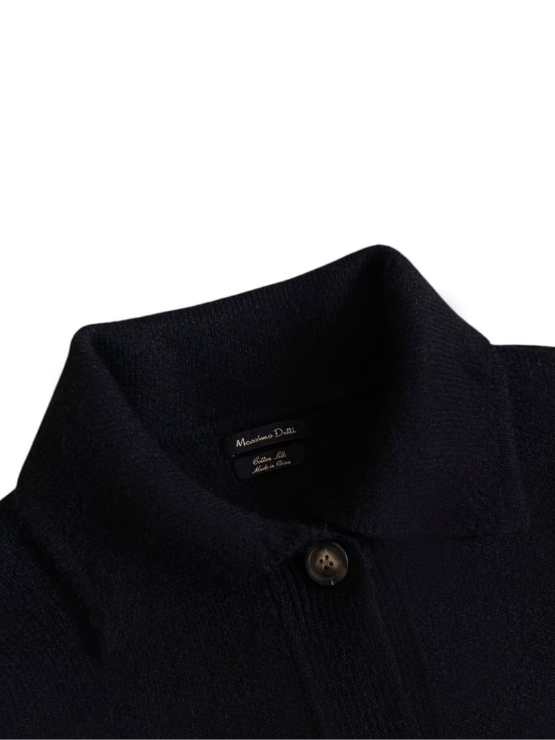 Massimo Dutti heavyweight boxy fit full-button knitted sweat, foto 4