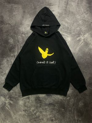 Hoodie Wacky Willy what it isnt Black yellow