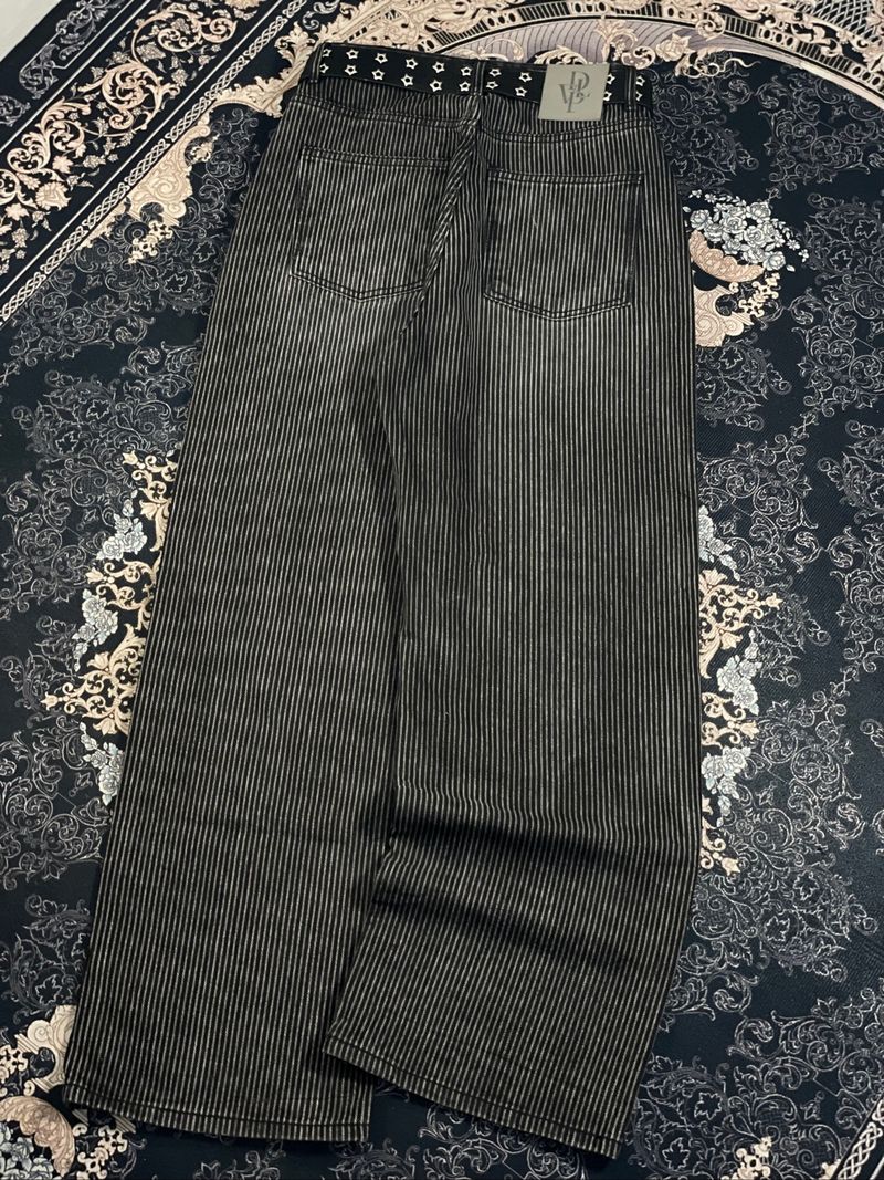 Develop Wash Pinstripe Dark Grey Denim Jeans⚫️⚪️, foto 4