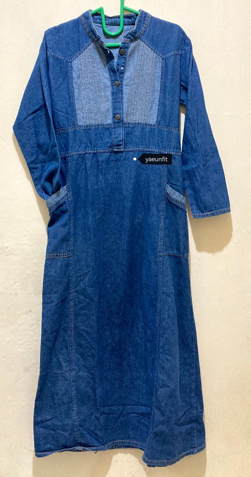 DENIM LONG DRESS - TUNIC - GAMIS, foto 3