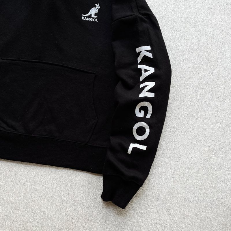 Kangol Spellout Black Semi Crop Hoodie, foto 3