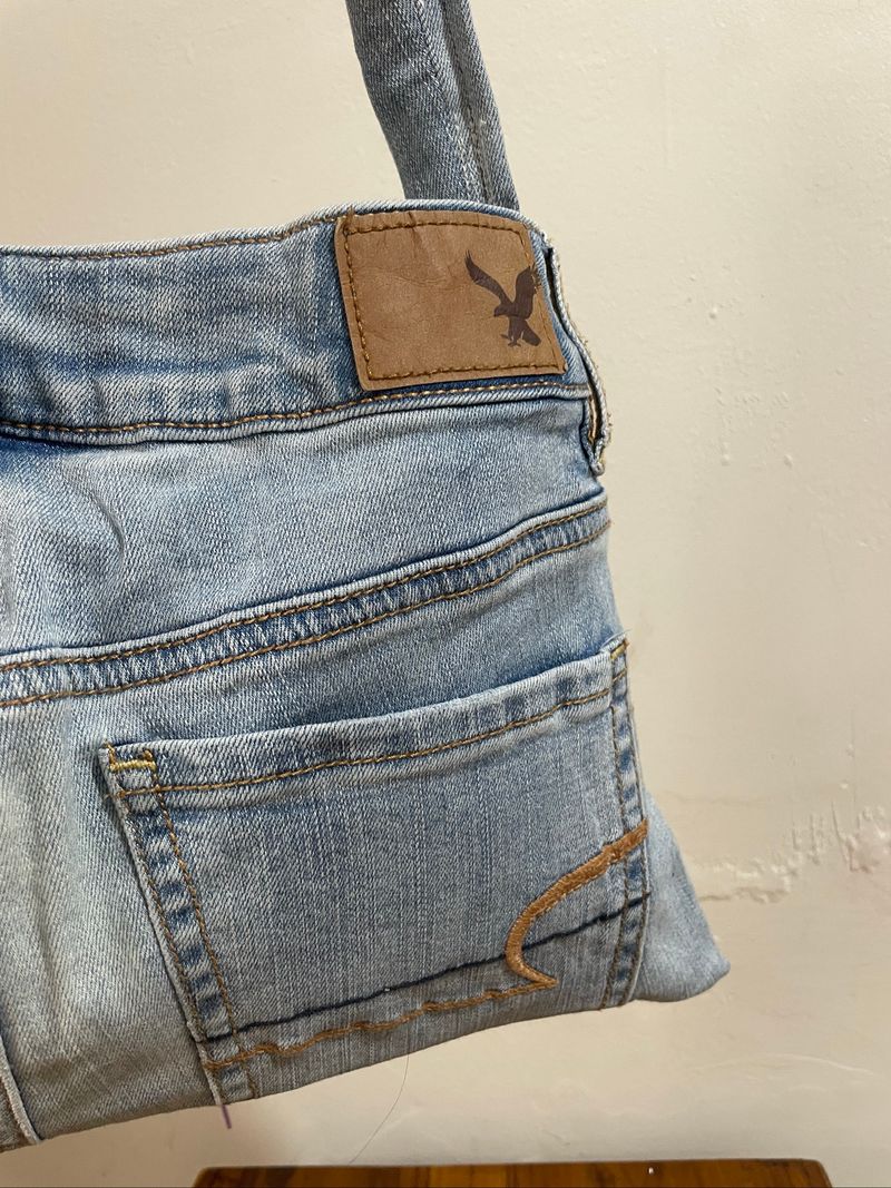 REWORKED BAG FROM AMERICAN EAGLE ORIGINAL (tote bag y2k), foto 6