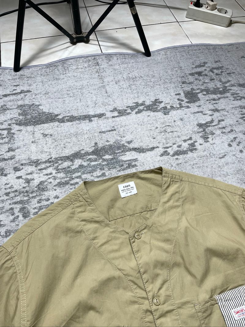 Coen x smiths collarless shirt beige, foto 6