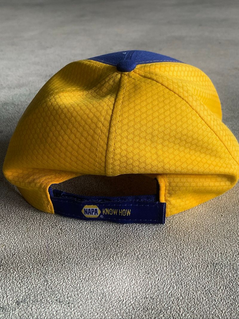 blue yellow napa racing cap chase elliot, foto 7