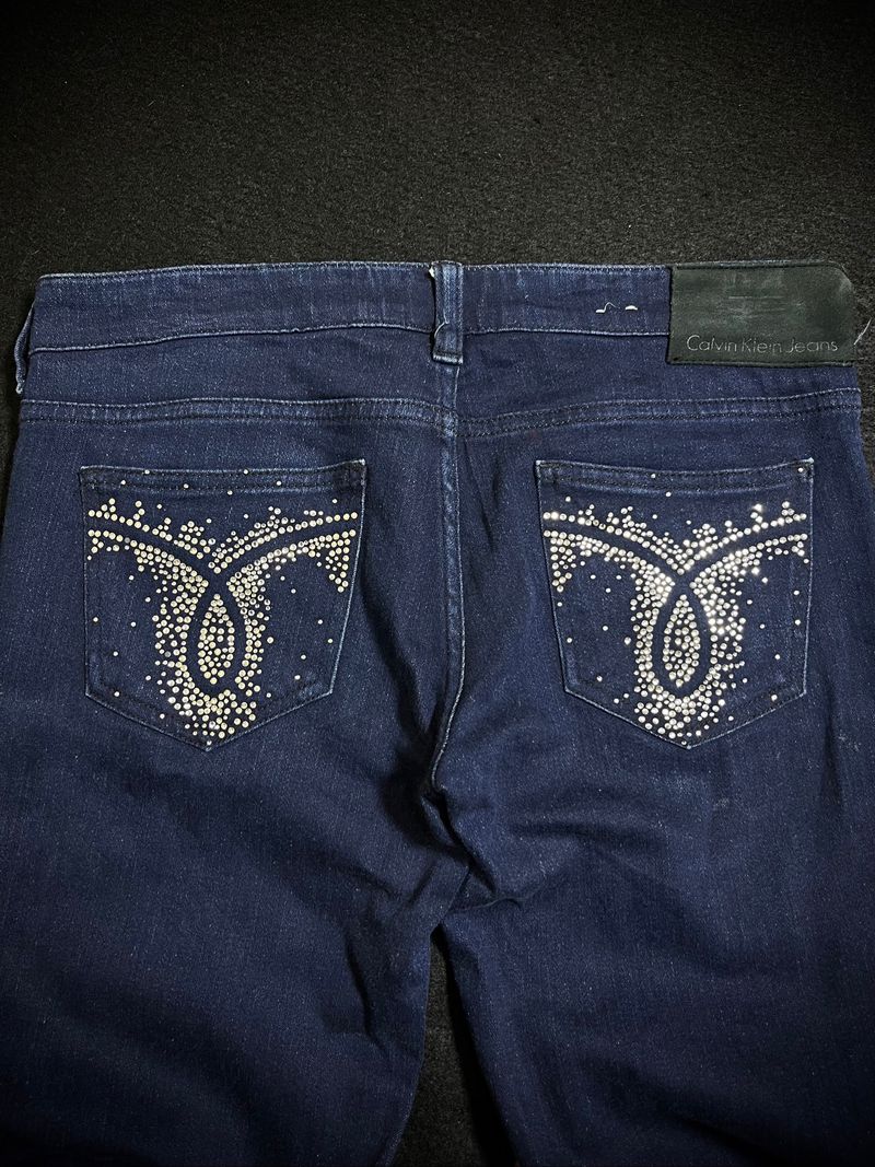 ༺Calvin Klein Botcut Blue Stretch Lowwaist༺, foto 4