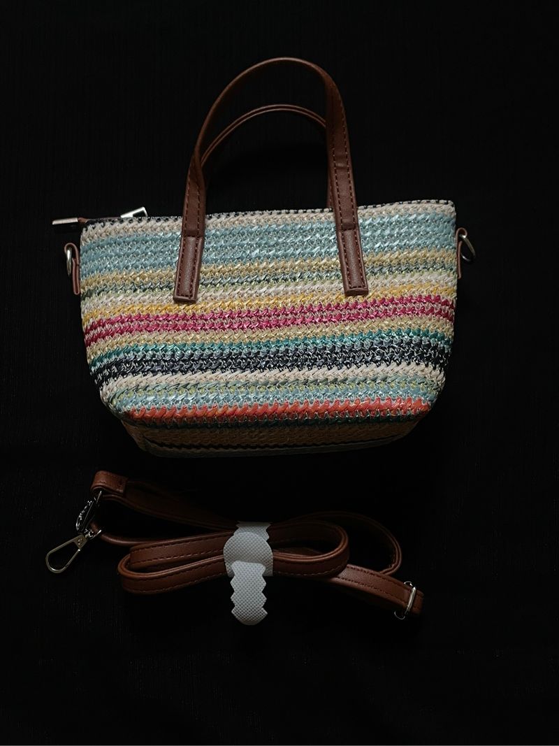 tas miniso anyaman mini, foto 2