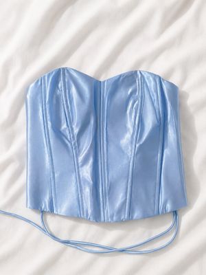 🩵 Baby Blue Satin Corset 🩵