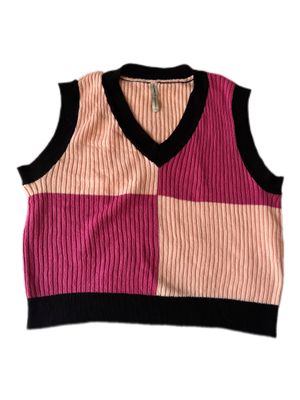 pink knit croptop