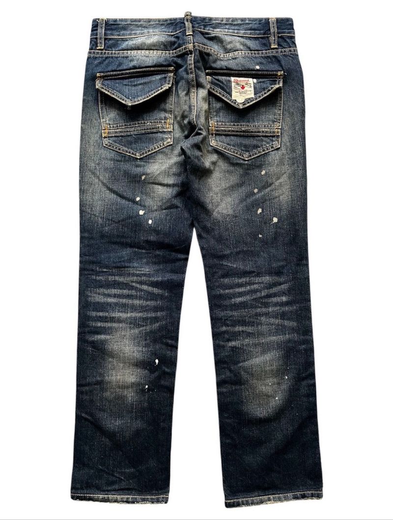 Vintage Dsquared2 Distressed Splatter Regular Denim, foto 6