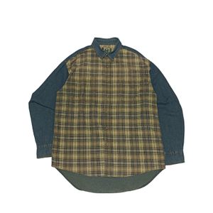 cross colour longslevee denim flannel 2 color