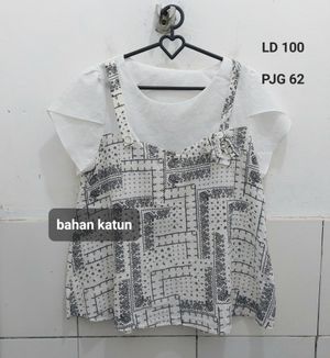 Baju Atasan Wanita Layer Motif Batik Paisley