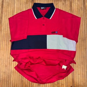 ELF BIKERS MOTORCYCLE COLOR BLOCK SHORT SLEEVE POLO SHIRT Si