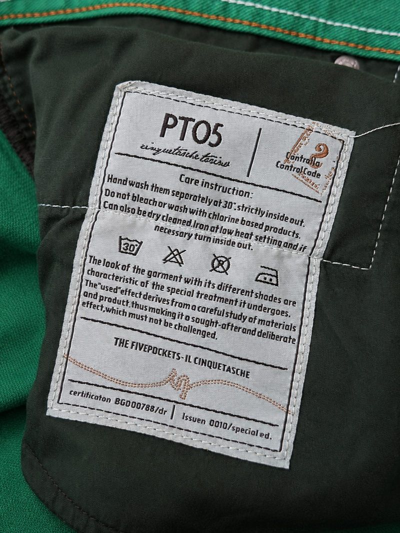 PT TORINO PT05 BUTTON FLY GREEN DENIM, foto 6