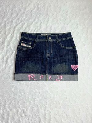 𓇼 Roxy Navy Denim Mini Skirt