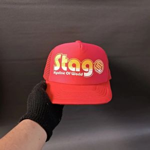 STAGE - Topi Trucker Cap Unisex Merah