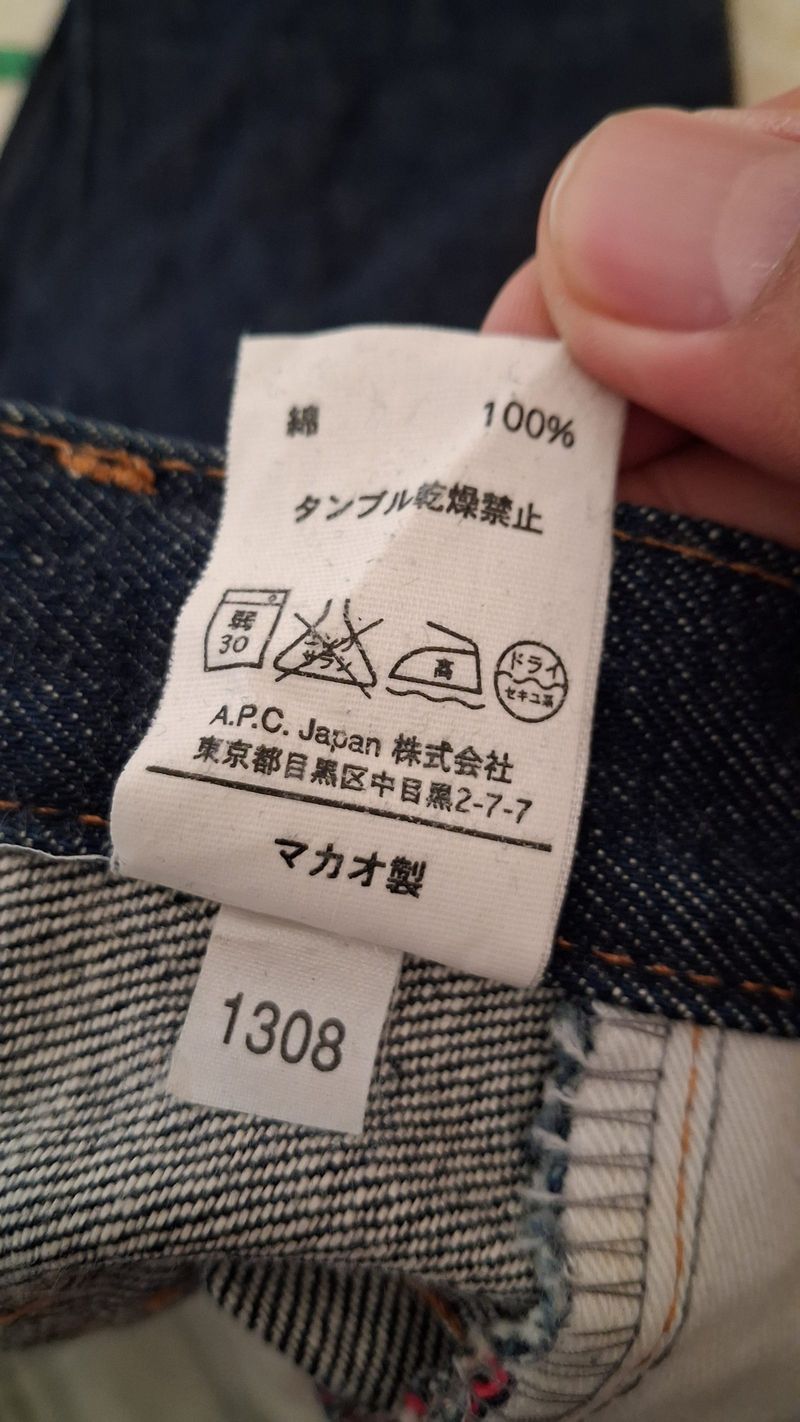 A.p.c SELVEDGE JEANS indigo blue denim, foto 8