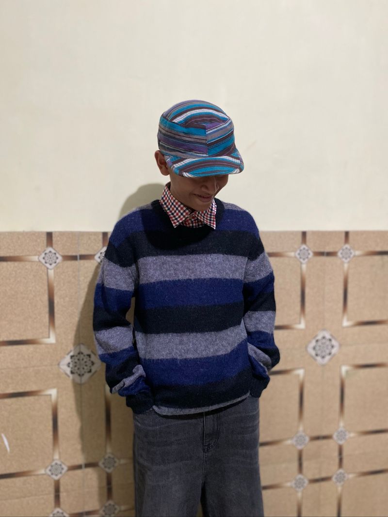 Natural Bicycle Striped Cycling Cap, foto 7